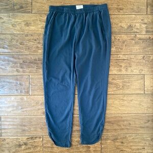 Marine Layer Women's Large Allison Pants Navy Elastic Waist Modal Blend Lounge